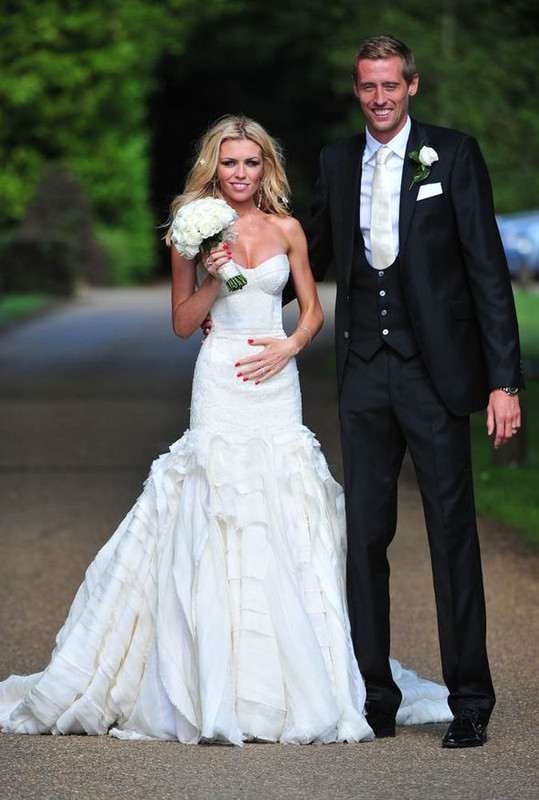    Peter Crouch med smuk, Kone Abbey Clancy 