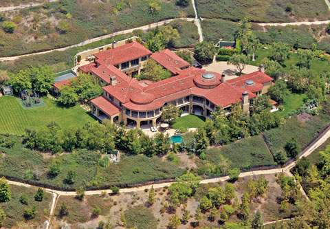 Arnold Schwarzeneggers Hus i Brentwood, Los Angeles, California, United States