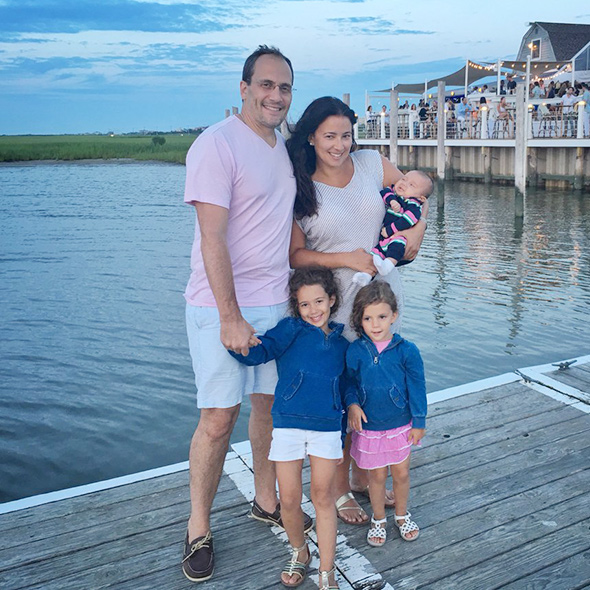 Family photo of the tv-personality &  news Anchor (f), married to Andrew J. Sansone,  famous for Fox News, America's News Headquarters & Fox Report Weekend.
  