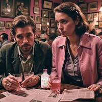 Theo and Rayner in the pub