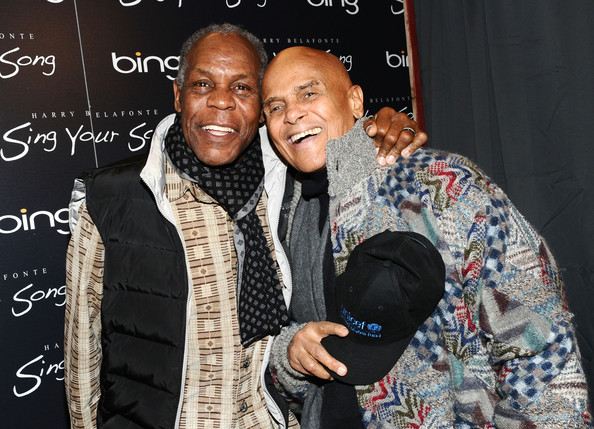 Photo of Danny Glover  & his friend Harry Belafonte