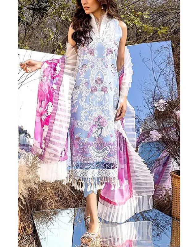 Luxury Heavy Embroidered Lawn Suit 3-Pc | Digital Print Silk Dupatta (2026 Collection)