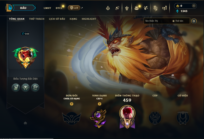 Acc LMHT # - Không Khung