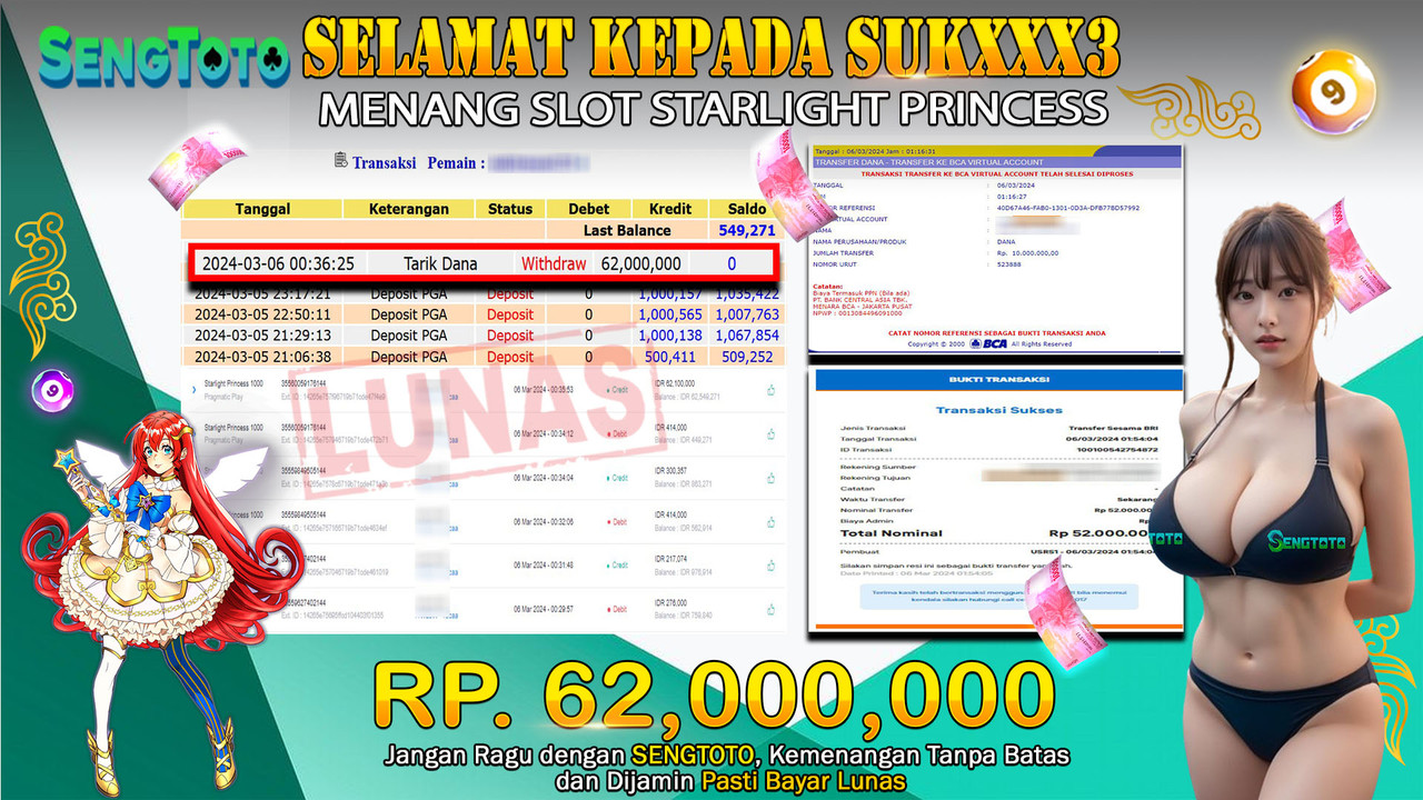 BUKTI PEMBAYARAN SLOT STARLIGHT PRINCESS