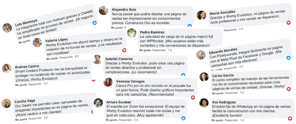 [Imagen de Múltiples testimonios de clientes satisfechos]