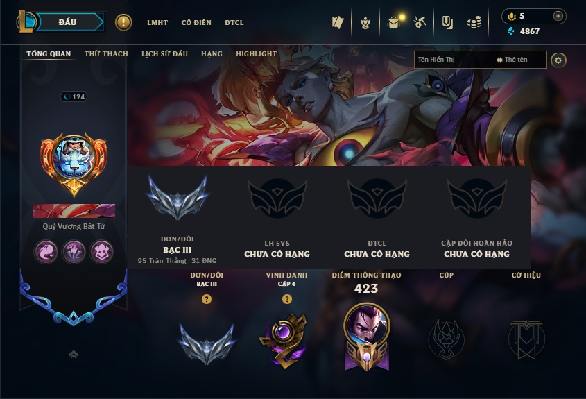 Acc LMHT # - Khung Bạc