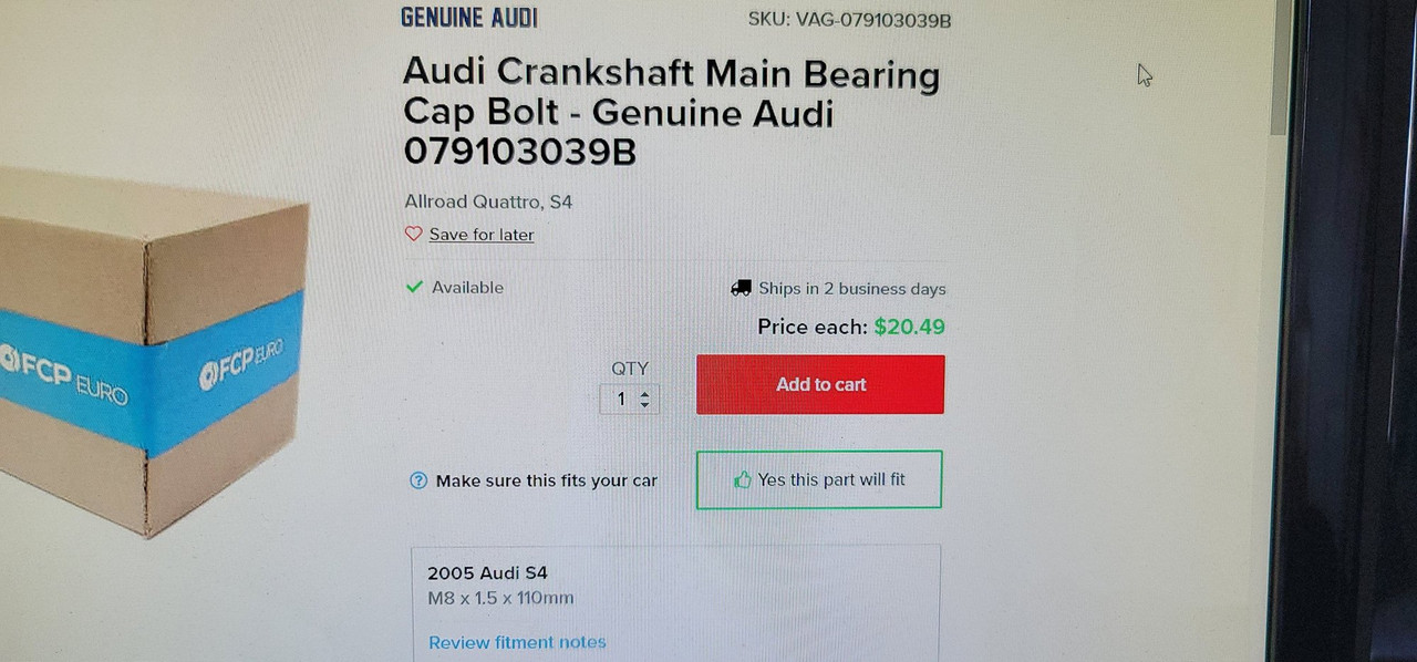 09 main bearings cap bolts