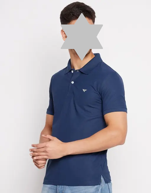 RISS Men's Cotton Half Sleeves Solid Polo T-shirt Color 8 (R306)