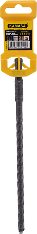BROCA SDS-PLUS CON 4 ARISTAS DE CORTE 5/16"x210mm 5 ESTRELLAS KAMASA