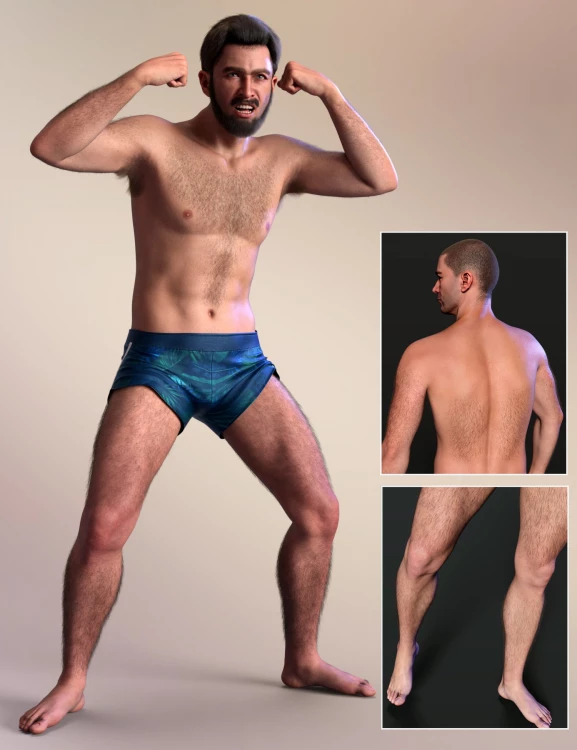 dForce Hairy Man for Genesis 9