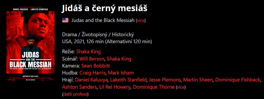 Jidáš a černý mesiáš / Judas and the Black Messiah (2021)