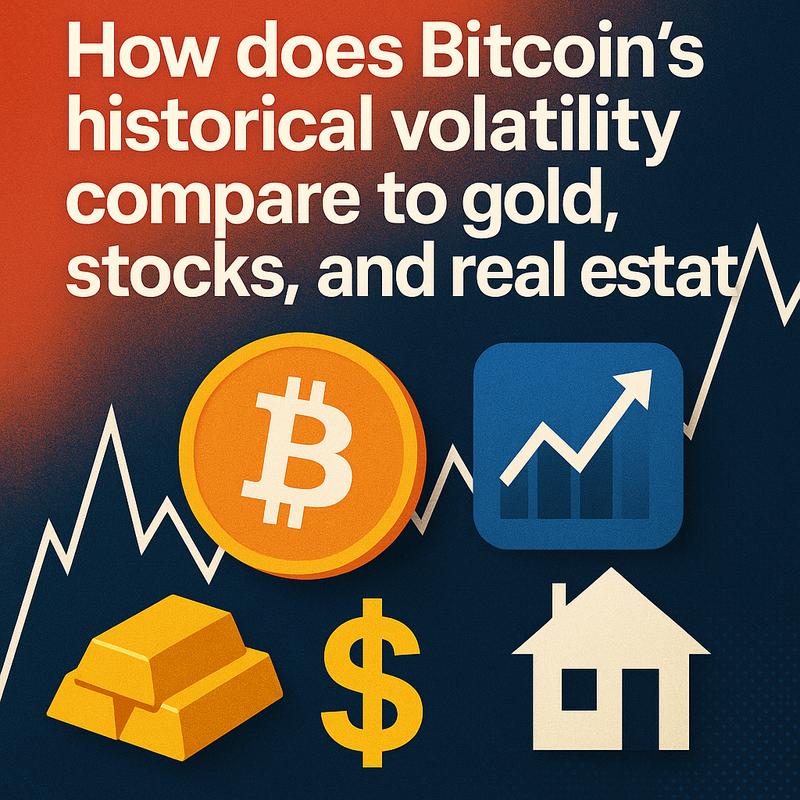 How does Bitcoin’s historical volatility compare to gold, stocks, and real estate