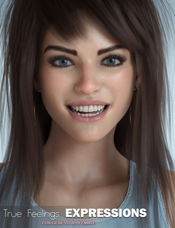 True Feelings Expressions for Genesis 8.1 Females