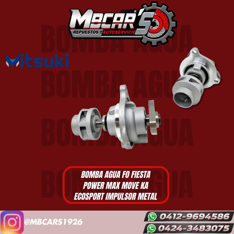 BOMBA DE AGUA FIESTA POWER MAX MOVE / KA / ECOSPORT IMPULSOR DE METAL 