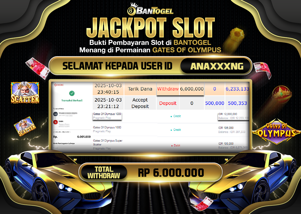 BUKTI JACKPOT LUNAS BANTOGEL