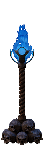 Deco-Tall-Torch-Blue