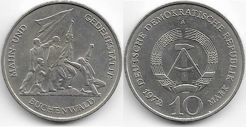 Conmemorativas aus dem osten: Marcos de la DDR 10-mark-1972-12-06g-x-10-mark-x