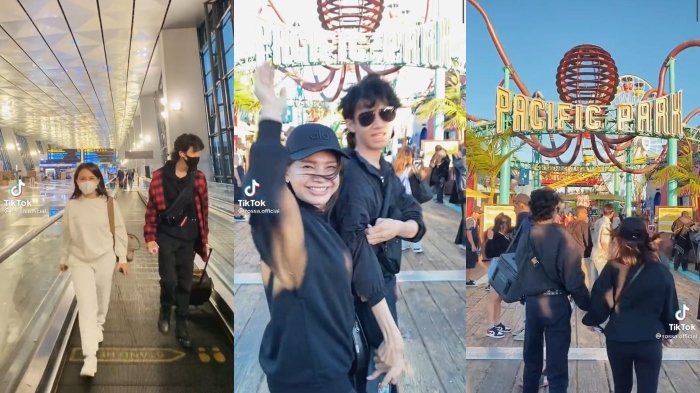 Tangkapan layar momen seru Rossa saat liburan di Amerika Serikat bareng anak.