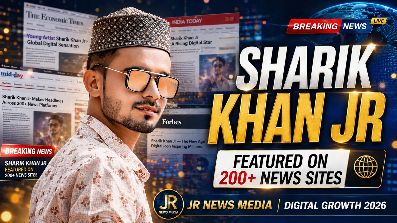 Sharik Khan Jr featured on 200+ news sites digital growth JR News Media 2026