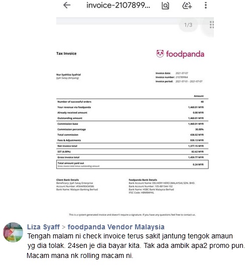 Foodpanda Vendor How Much They Get