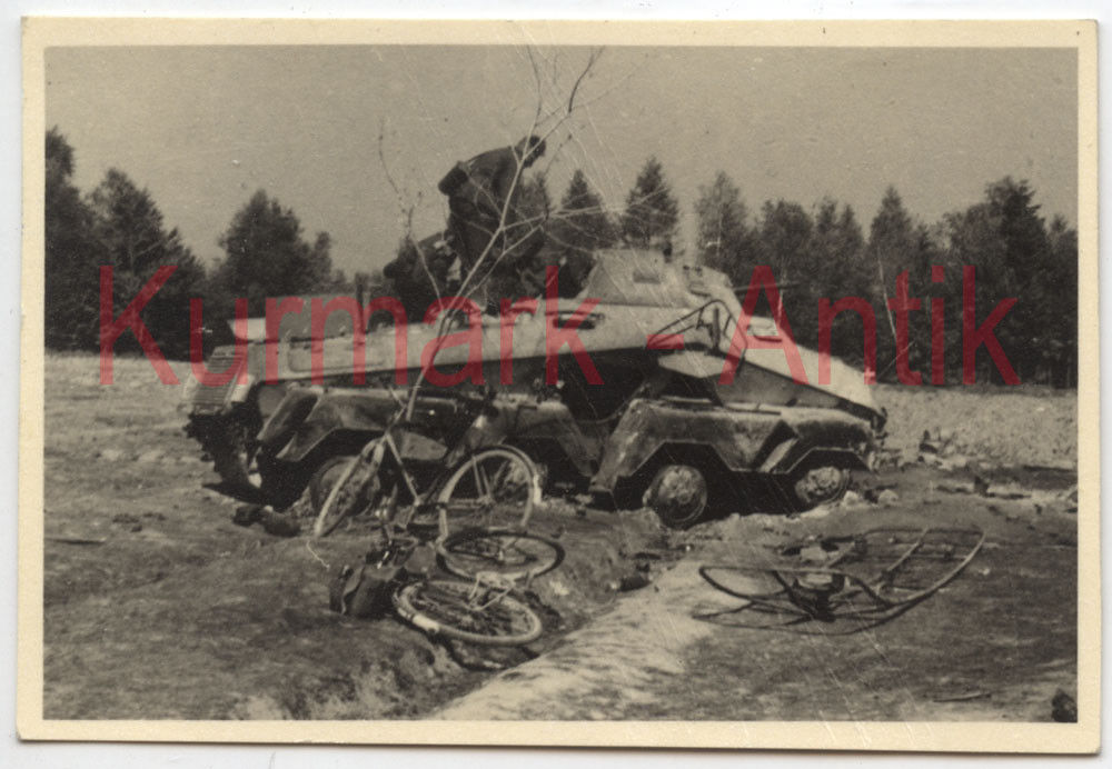 Foto Wehrmacht Inf.Reg.19 Polen Feldzug Panzer Spähwagen 8 Rad c
