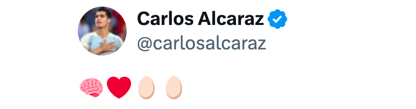 Алькараз: мозг, сердце, яйца