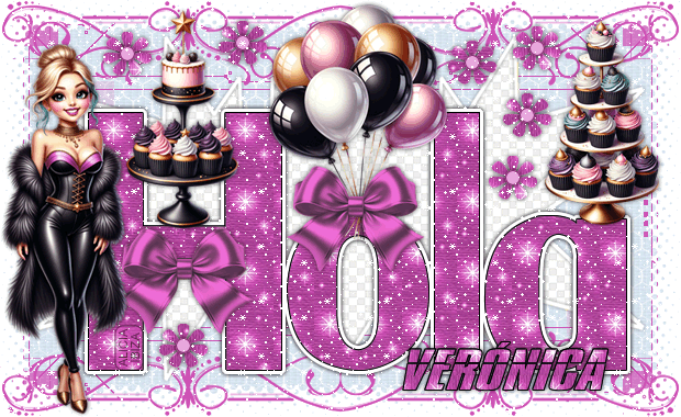 Hola Celebrating New Year veronica