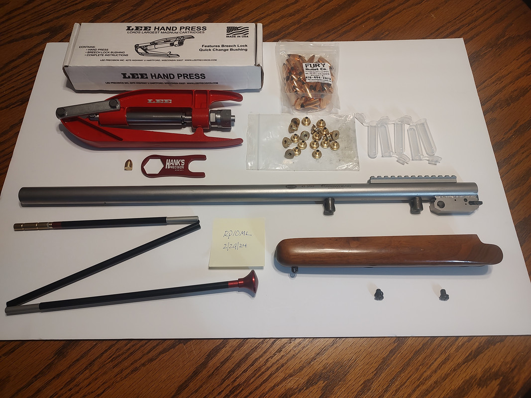 SOLD T/C Encore .45 Cal. ARROWHEAD MGM Smokeless Barrel & Accessories