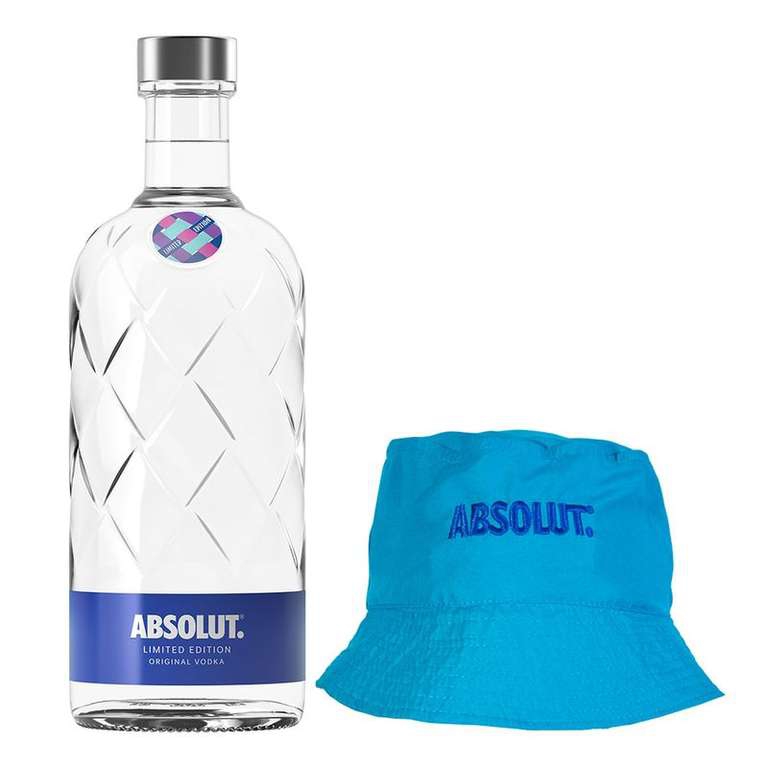 Bodegas Alianza: Productos Pernod Richard con regalos | Ejemplo: Vodka Absolut Azul edición Eoy 22 + gorro de regalo 
