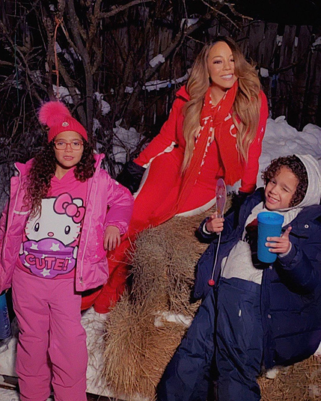 Mariah Carey dan anak-anaknya.