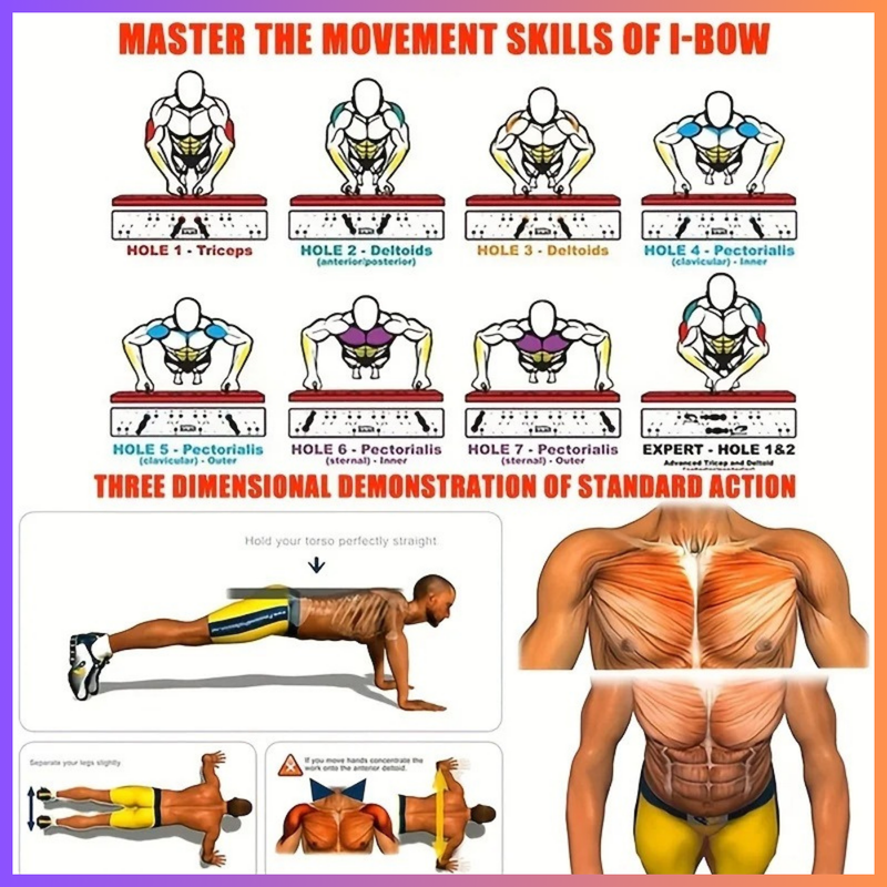 Planche pour pompes « Push Up Board » multifonctions