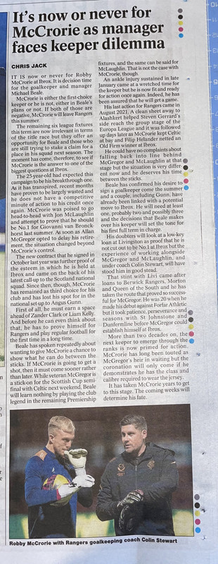 Times McCrorie dilemma IMG_7767