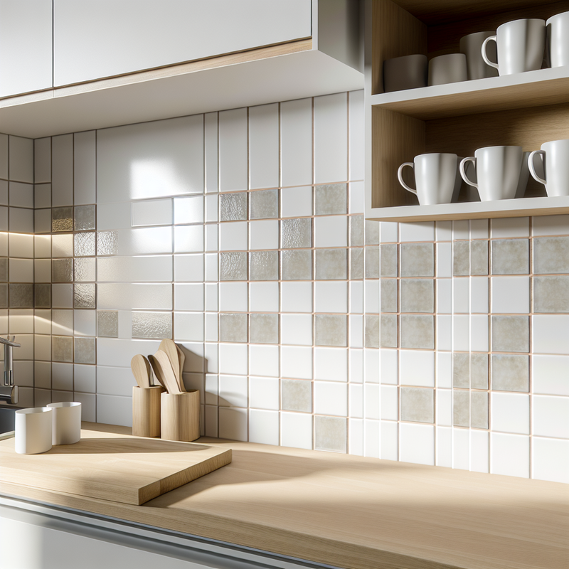 Плитка 10×10 в интерьере кухни и ванной