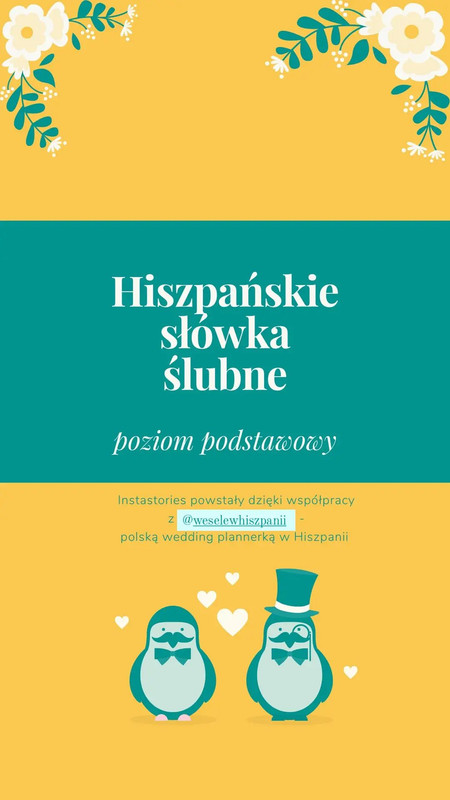 Hiszpańskie słówka ślubne