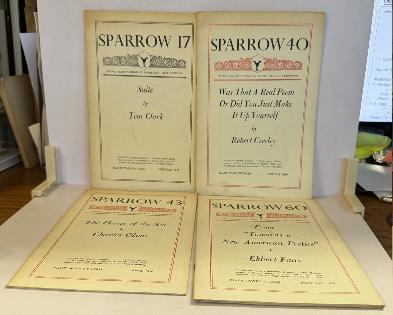 Sparrow 4 Volume Set. Sparrow 17, 40, 43 & 60