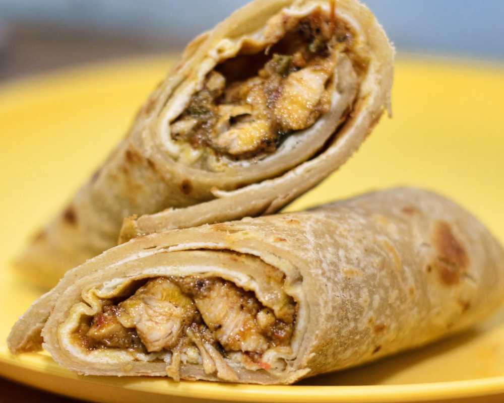 chicken roll Paratha