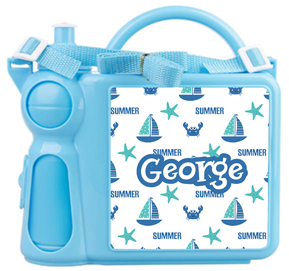 Personalised Kids Lunch Box Bottle Any Name Boat Design - boat blueprints roblox
