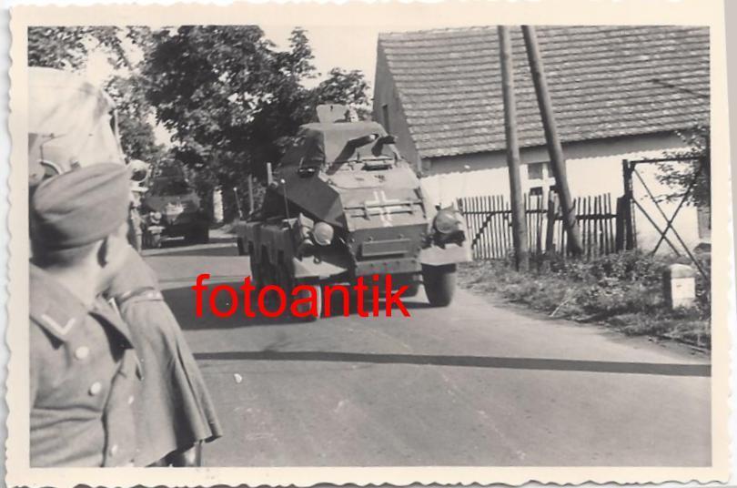 Foto 2 WK, Panzer, Spähpanzer 8 Rad, Kennung, Au