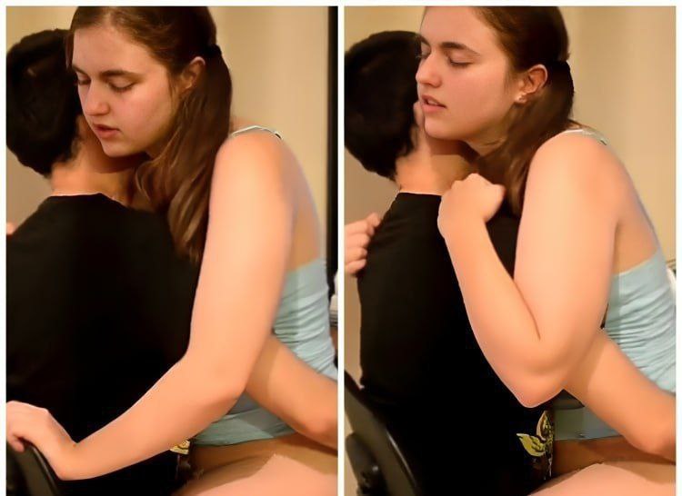Hot girlfriend fucking with boyfriend on chair full nude