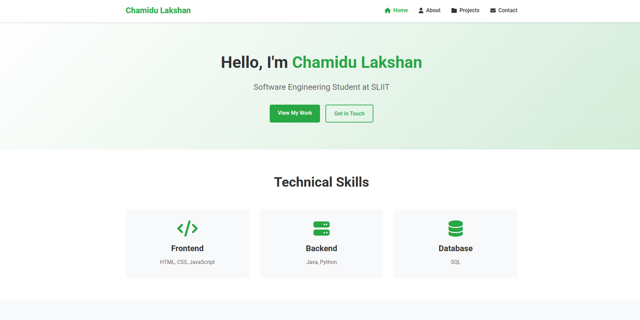 Portfolio Website Preview