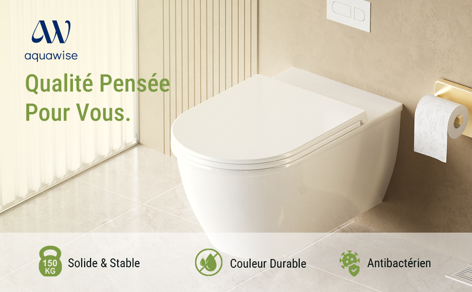 AquaWise Abattant Wc avec Frein de Chute Abattant WC universel — free download