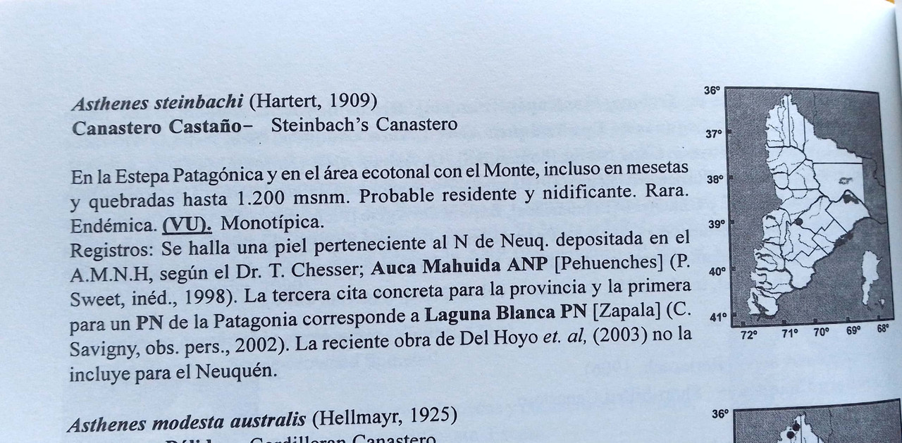 Extracto Veiga et al. 2005 Aves de la Pcia de Neuquen