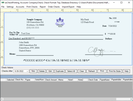 ezCheckPrinting 8.0.5