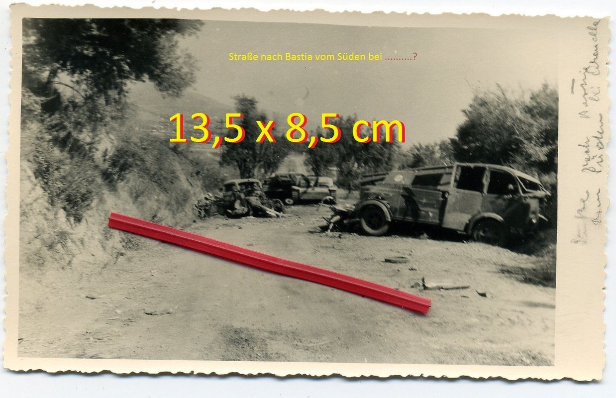 Foto Korsika Kampfstr. Bastia Panzer Sturmgeschü