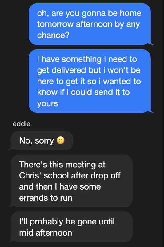 screenshot of previous texts image