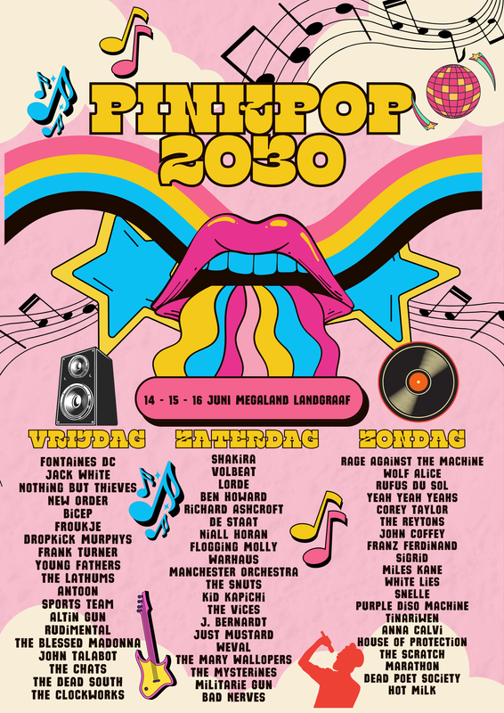 Colorfull Retro Music Festival Poster