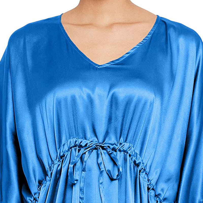 Women Satin Silk Nightdress Lingerie Sleepwear Nightgown Maxi Robe Loungewear - Picture 110 of 125