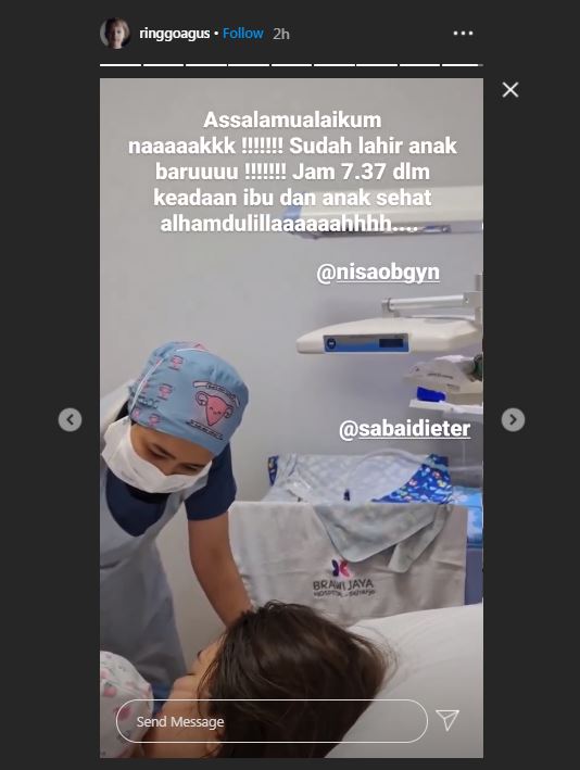Instastory Ringgo Agus