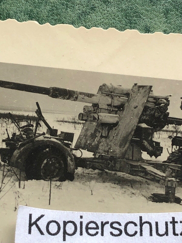 Alte Foto-Geschütz-Stellung-Winter-Panzerung
