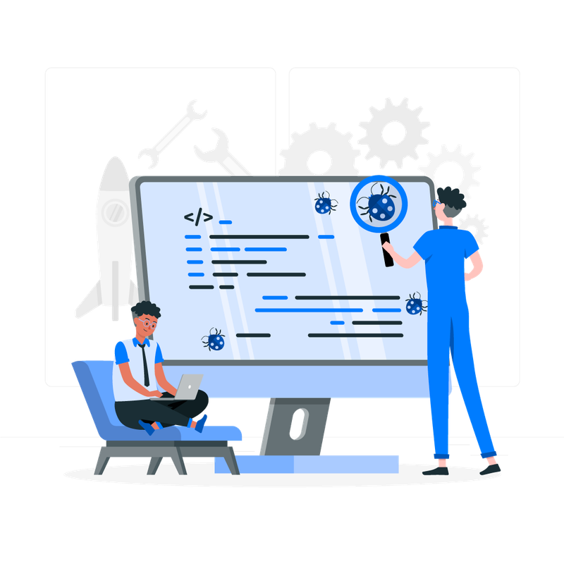 Mobile app development illustration